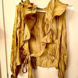 Lemon Balloon Sleeve Blouse